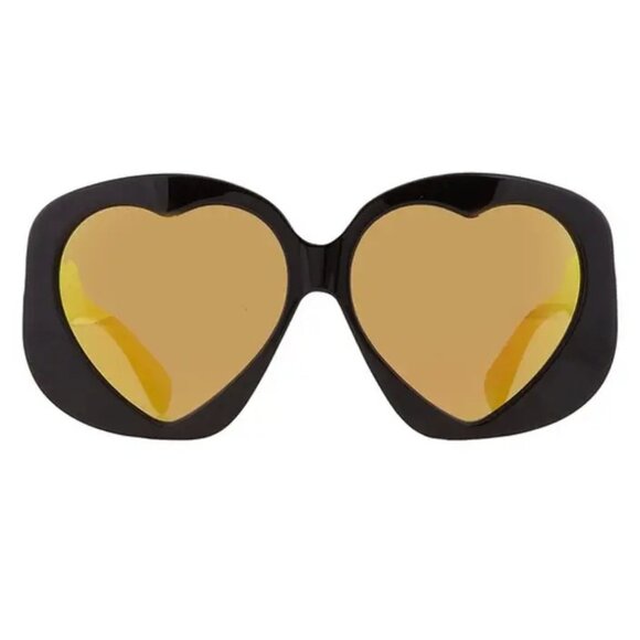 NEW MOSCHINO SUNGLASSES BLACK YELLOW WOMEN EYEWEAR MOSCHINO